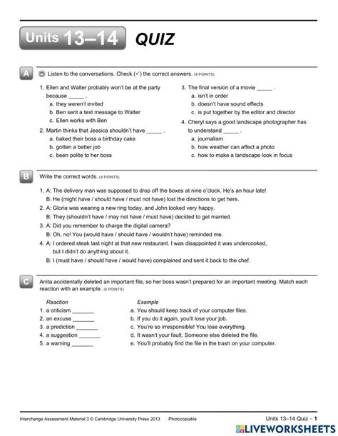 Interchange 3 Teacher Answers Quiz Reader