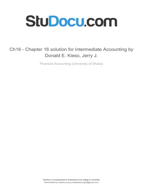 Intermediate Accounting Chapter 16 Solutions Doc