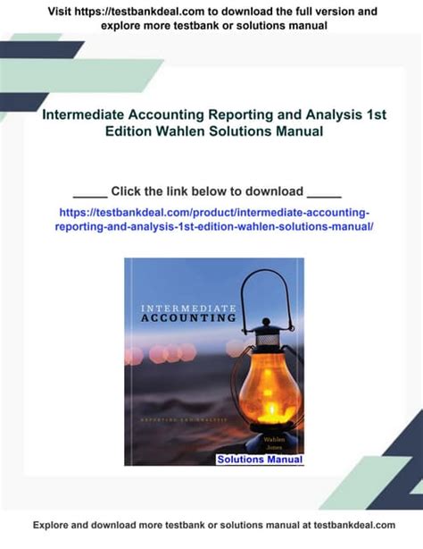 Intermediate Accounting Wahlen Ch 18 Solutions PDF