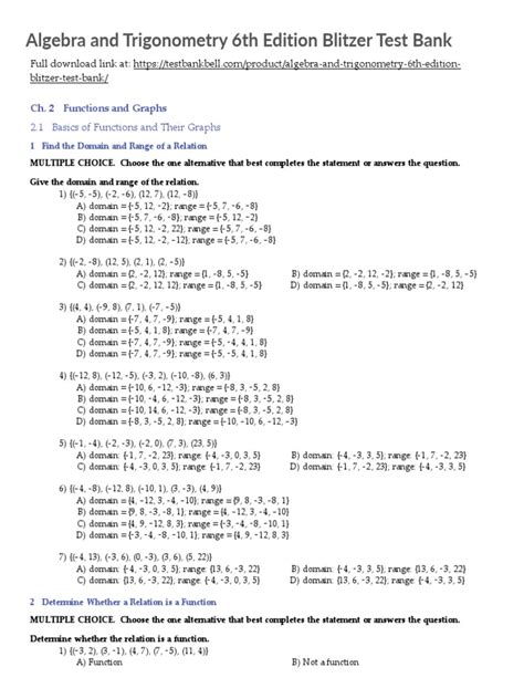 Intermediate Algebra Blitzer 6th Edition Pdf Doc