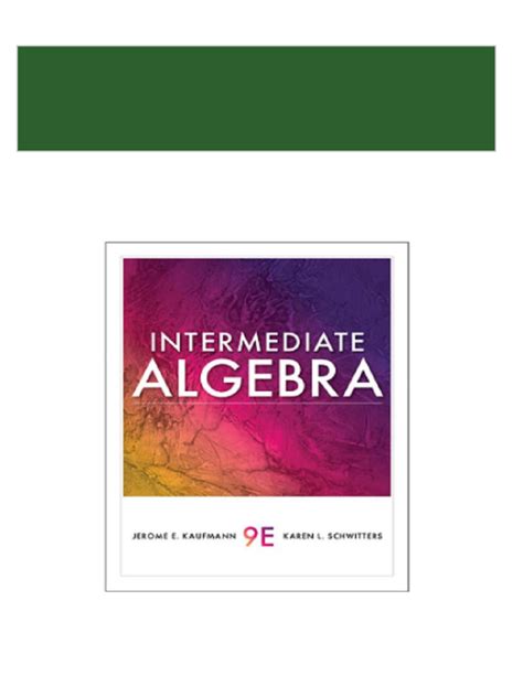 Intermediate Algebra Ninth Edition Test Answers Kindle Editon