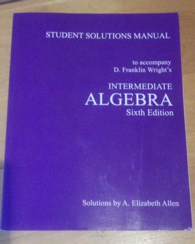 Intermediate Algebra Student Solution Manual 6th Ebook Epub