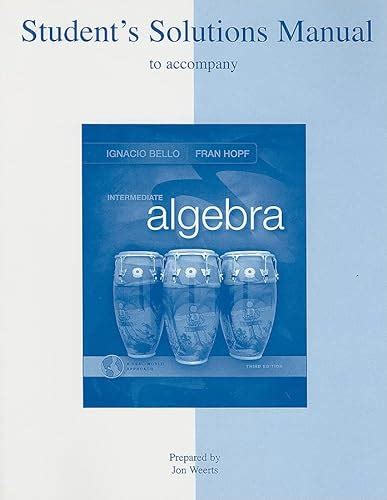 Intermediate Algebra Student s Solutions Manual Kindle Editon