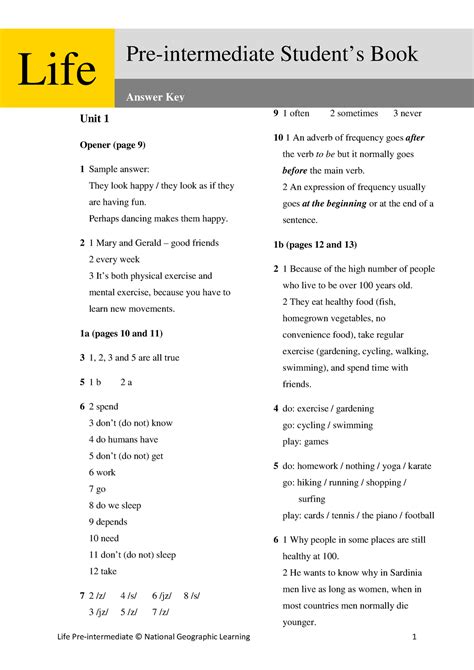 Intermediate Student S Book Answer Key Reader