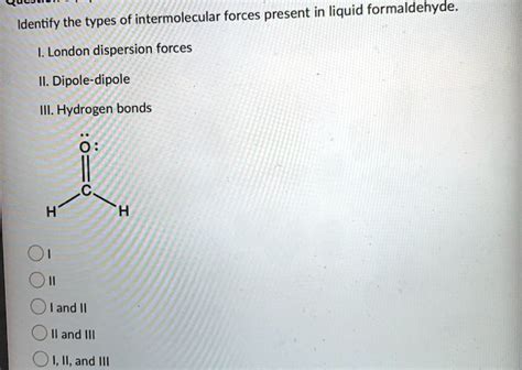 Intermolecular Forces in Formaldehyde
