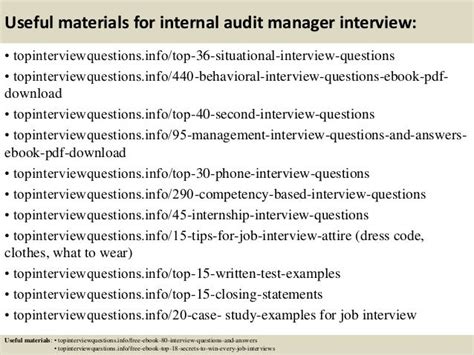 Internal Audit Manager Interview Questions And Answers Kindle Editon