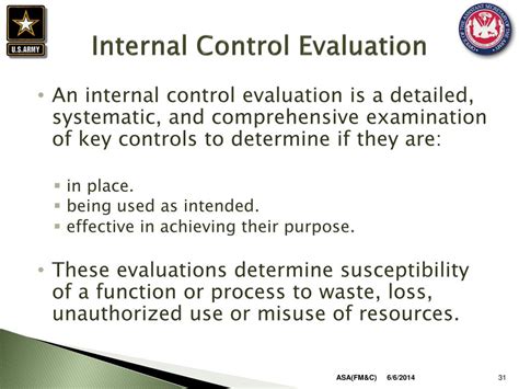 Internal Controls Evaluation: