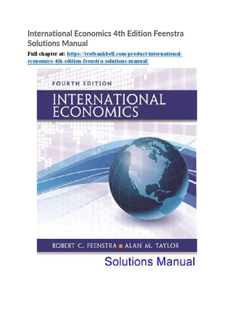 International Economics Feenstra Solution Manual Kindle Editon