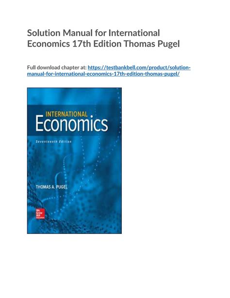 International Economics Pugel Answers Readerdoc Com Doc