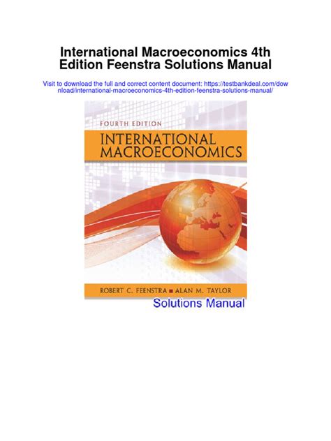 International Macroeconomics And Finance Solution Manual Reader