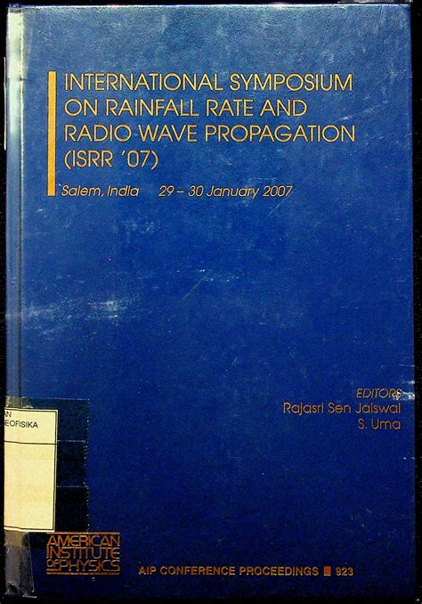 International Symposium on Rainfall Rate and Radio Wave Propagation Doc