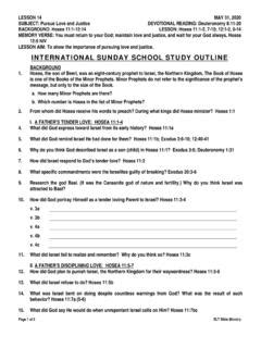 International sunday school study outline Doc