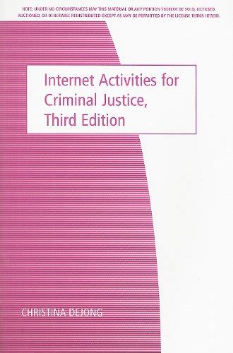 Internet Activities for Criminal Justice 2nd Kindle Editon