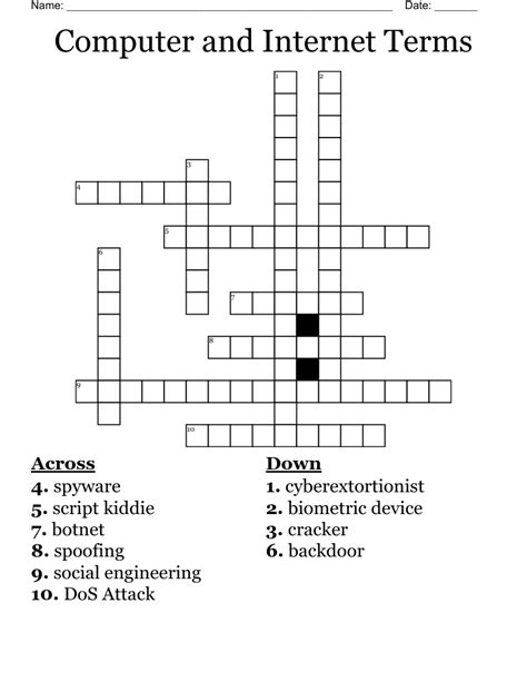 Internet Terminology Crossword Puzzle Answers Kindle Editon