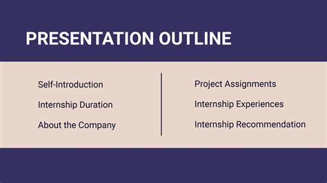 Internship Presentation Template