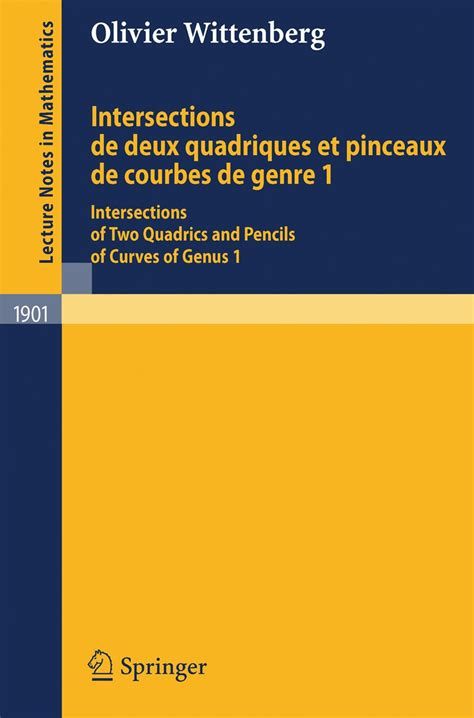 Intersections de deux quadriques et pinceaux de courbes de genre 1 Intersections of two quadrics and PDF