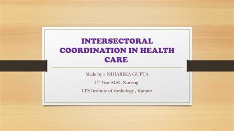 Intersectoral Coordination in Rural Health Care Reader