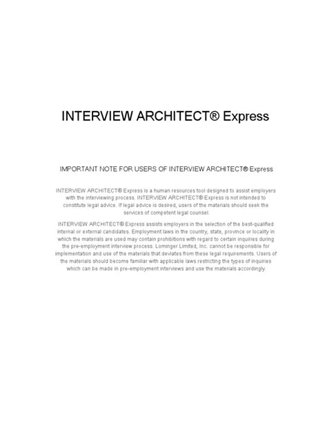 Interview Architect Express Answers Ebook Kindle Editon