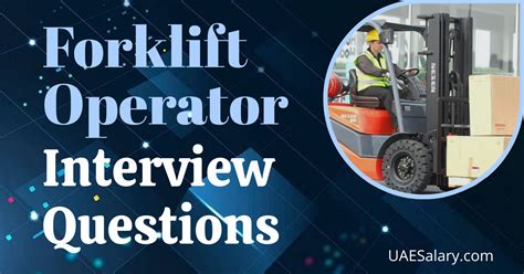 Interview Questions And Answers For Forklift Operator Kindle Editon