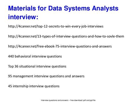 Interview Questions And Answers For System Analyst Doc