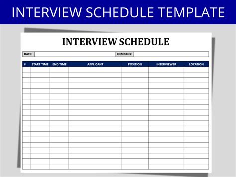 Interview Scheduler Template