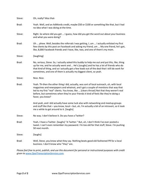 Interview Transcript Template