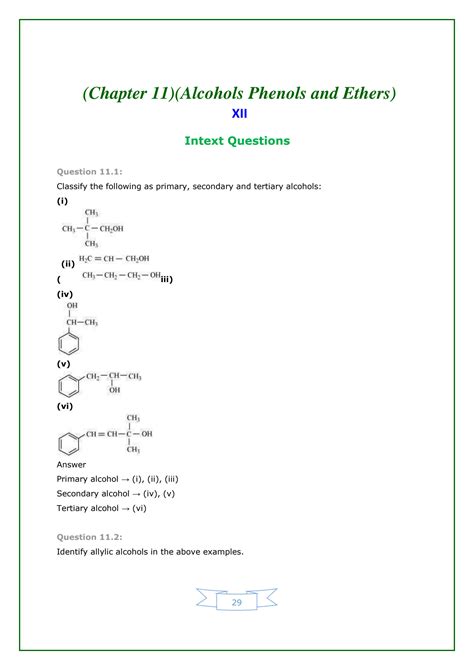 Intext Question Solution Of Alcohol PDF