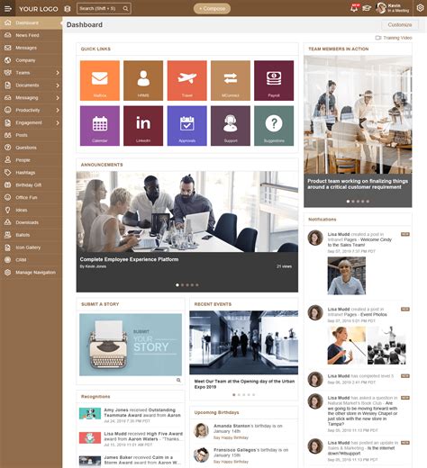 Intranet Homepage Template