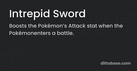 Intrepid Sword Pokémon: Unleashing the Power of the Blade