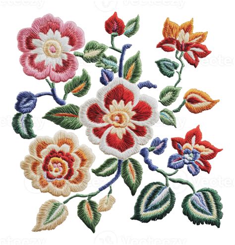 Intricate Floral Embroidery: