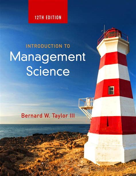 Intro To Management Science Solutions Reader