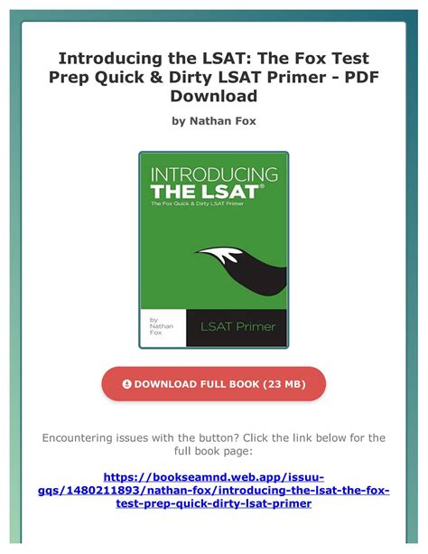 Introducing the LSAT The Fox Test Prep Quick and Dirty LSAT Primer Epub