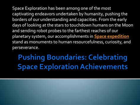 Introduction: Pushing the Boundaries of Space Exploration