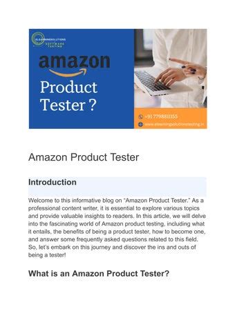 Introduction: The Allure of Amazon Product Testing