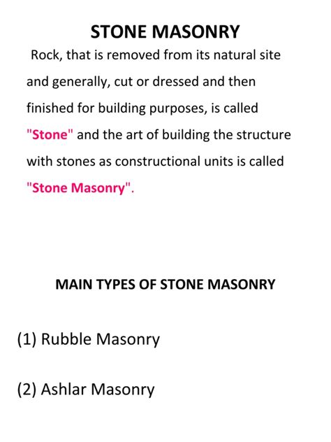 Introduction: The Art of Stone Masonry