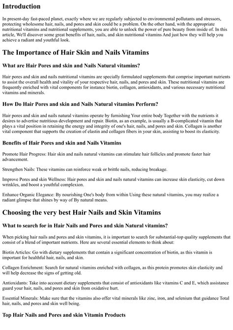 Introduction: The Power of Hair, Skin & Nails Gummies