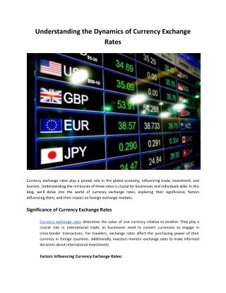 Introduction: Understanding the Dynamics of Currency Exchange