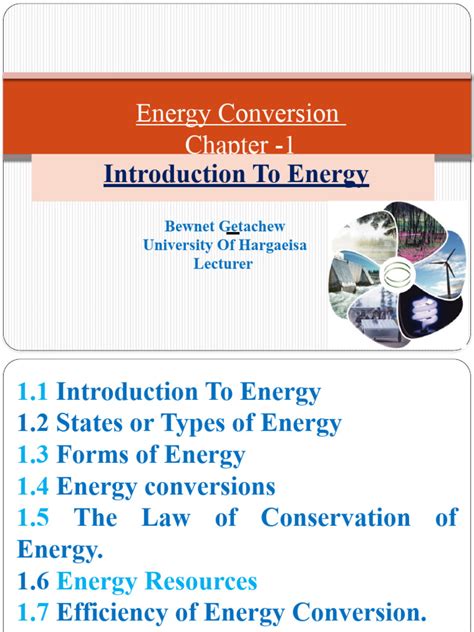 Introduction: Understanding the Energy Conversion