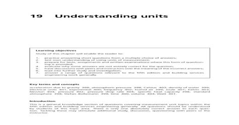 Introduction: Understanding the Units