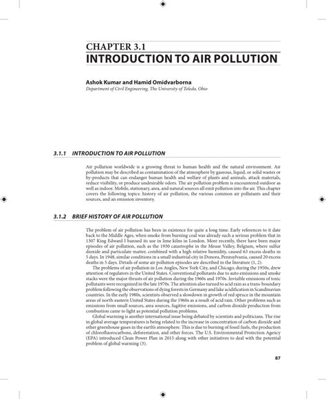 Introduction To Air Pollution Science PDF