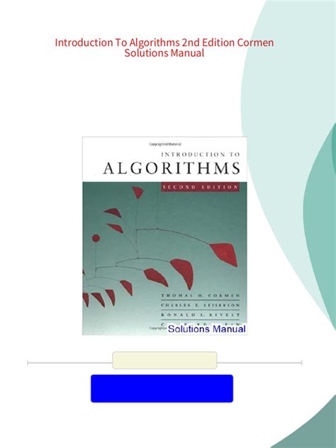 Introduction To Algorithms Cormen Solutions Reader