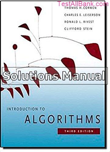 Introduction To Algorithms Solution Manual 3rd Edition Epub