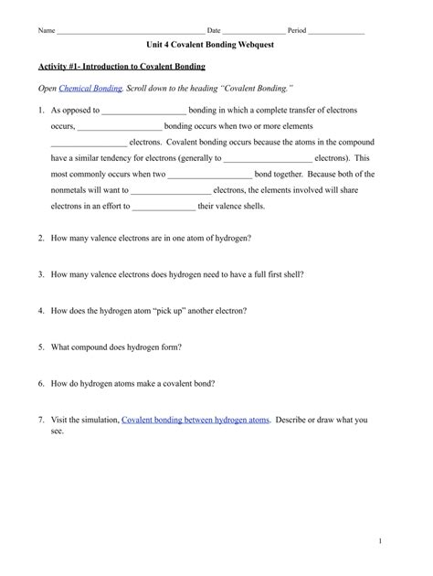 Introduction To Bonding Answer Key Reader