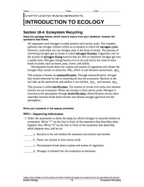 Introduction To Ecology Answer Key Doc