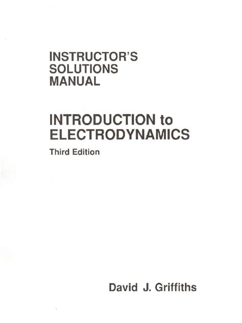 Introduction To Electrodynamics Solutions Scribd Kindle Editon