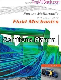 Introduction To Fluid Mechanics Fox 8th Edition Solution Manual Epub