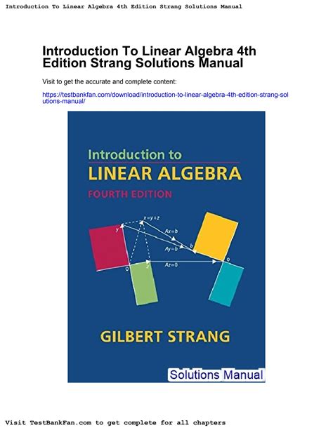 Introduction To Linear Algebra Strang Solutions Epub