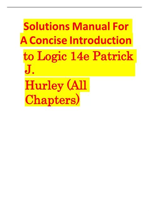 Introduction To Logic 14th Edition Solution Manual Reader