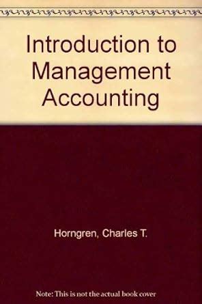 Introduction To Management Accounting: Study Guide Epub