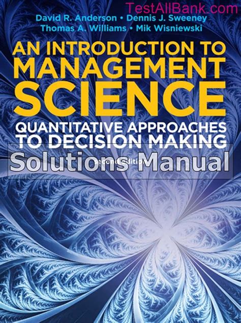 Introduction To Management Science Solution Manual Doc